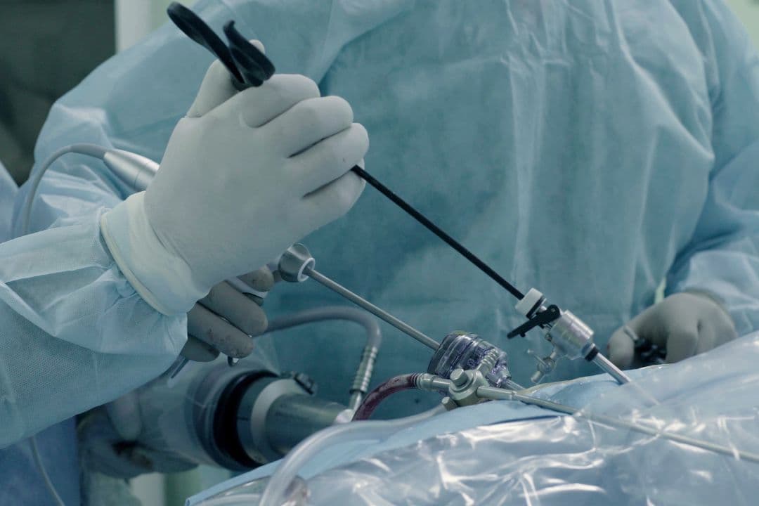 Laparoscope used during gynecological surgery